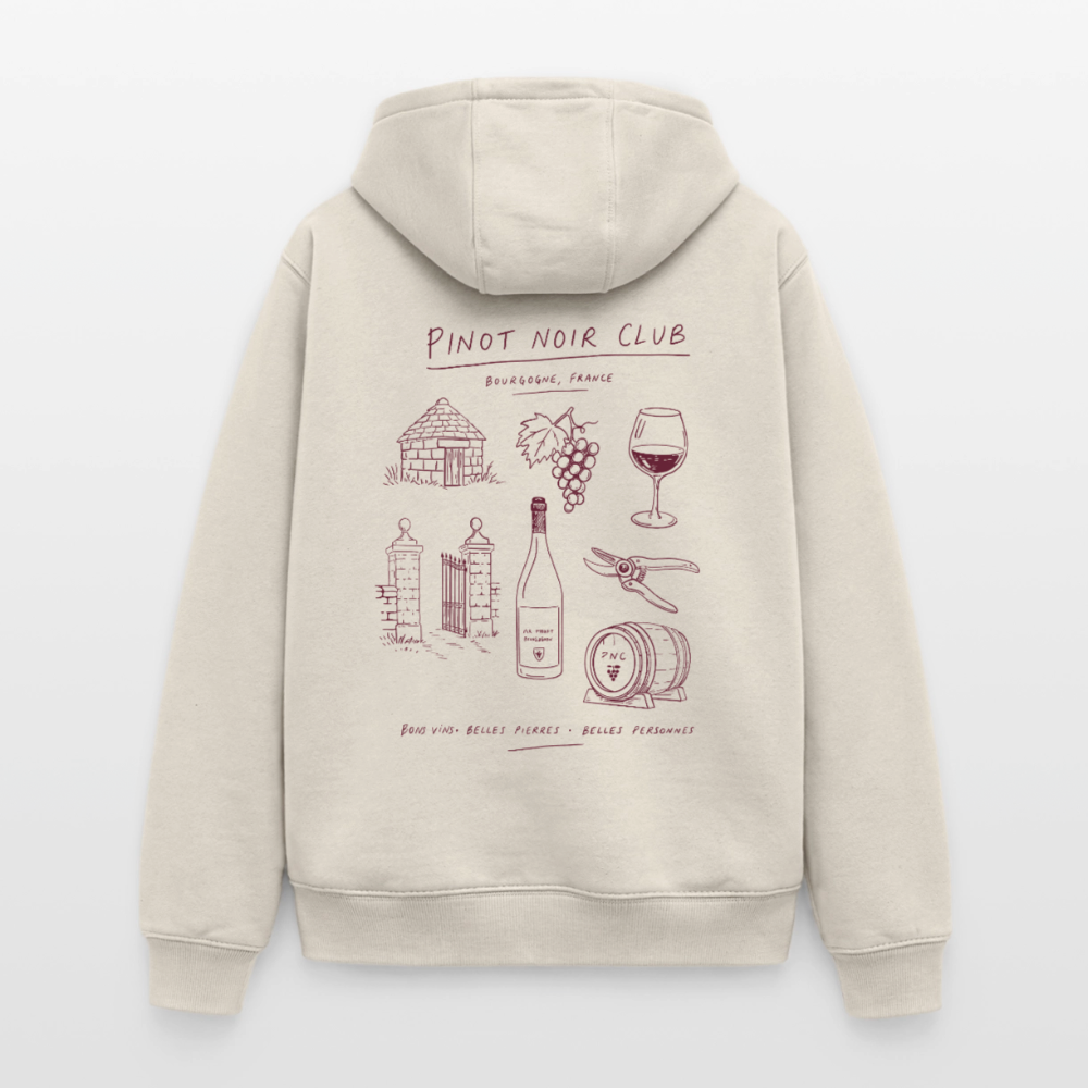 Hoodie Unisexe « Bons vins, belles pierres, belles personnes » 🍇 - beige