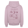 Hoodie Unisexe « Bons vins, belles pierres, belles personnes » 🍇 - rose poudré