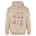 Hoodie Unisexe « Bons vins, belles pierres, belles personnes » - jaune sable