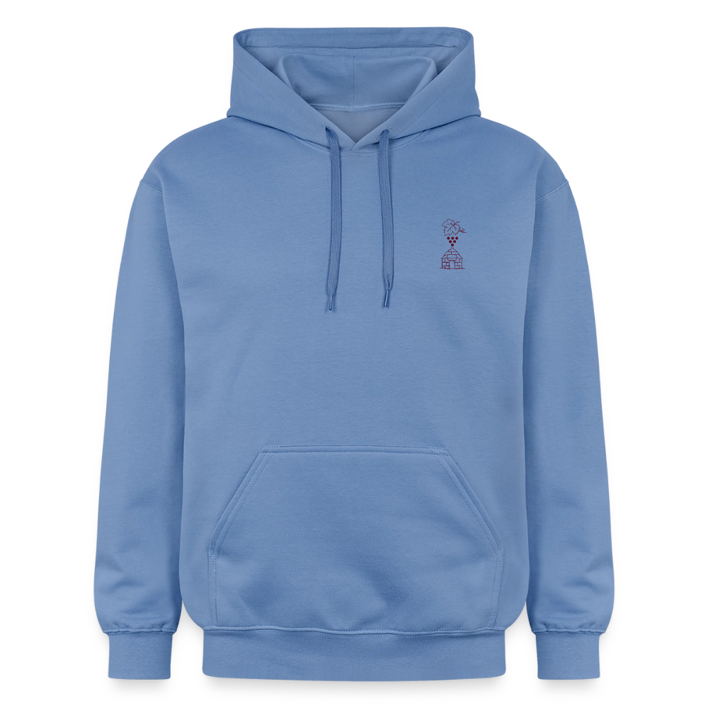 Hoodie Unisexe « Bons vins, belles pierres, belles personnes » - carolina blue