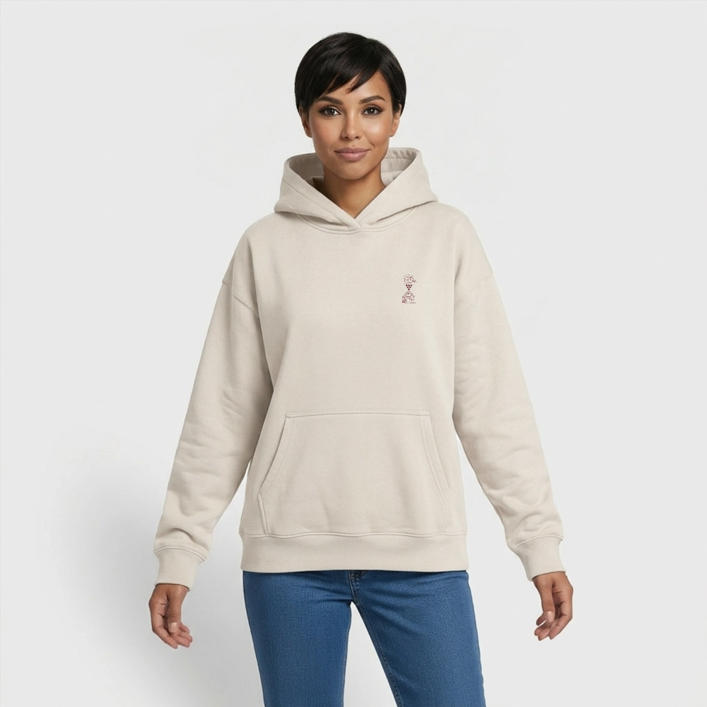 Hoodie Unisexe « Bons vins, belles pierres, belles personnes » 🍇 - beige