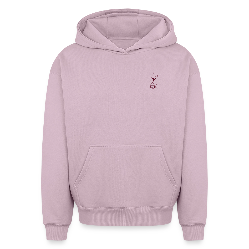 Hoodie Unisexe « Bons vins, belles pierres, belles personnes » 🍇 - rose poudré