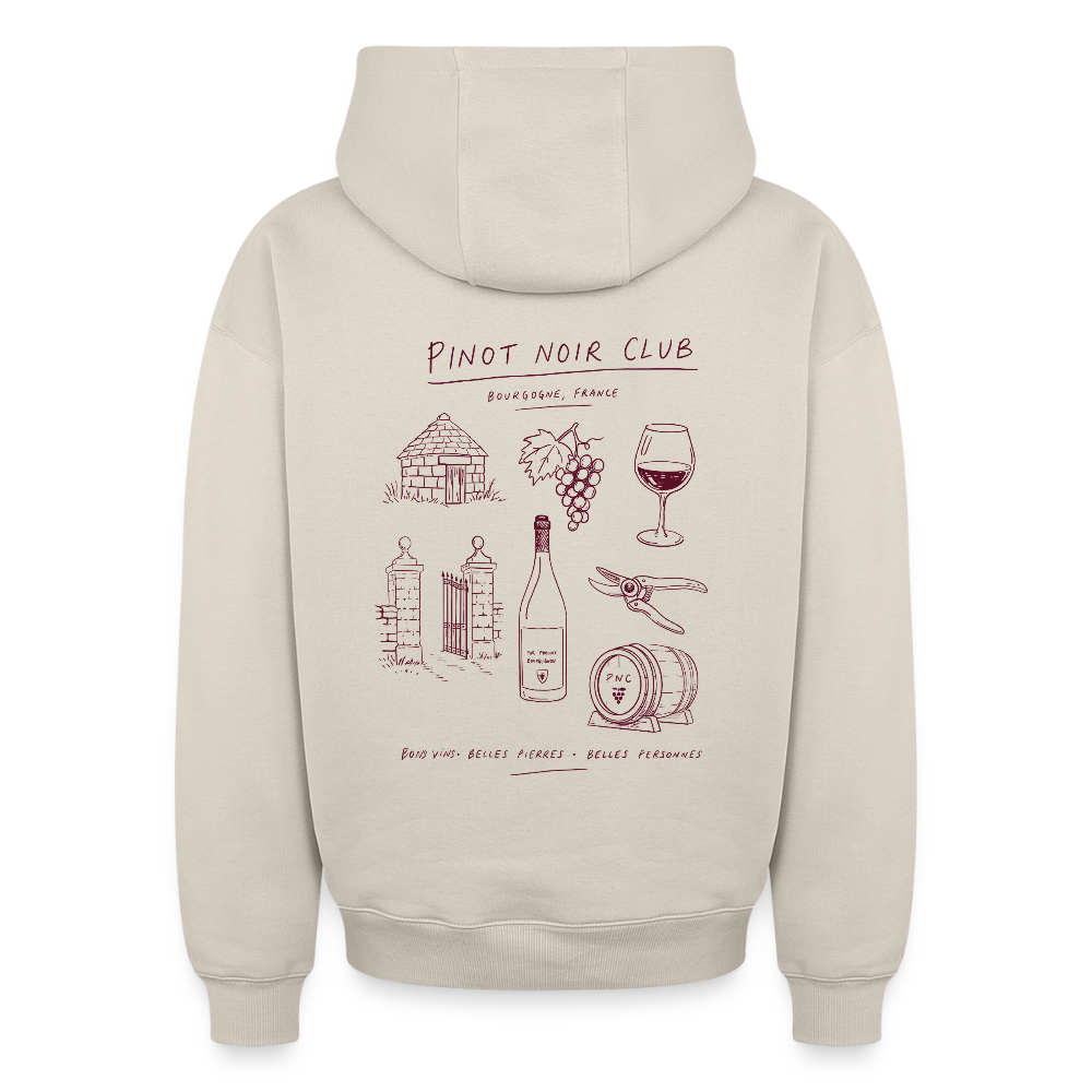 Hoodie Unisexe « Bons vins, belles pierres, belles personnes » 🍇 - beige