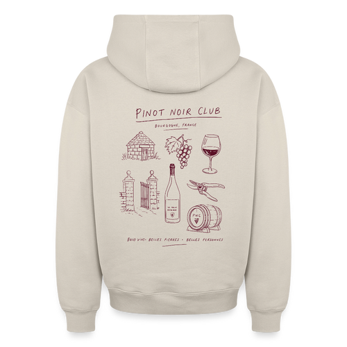 Hoodie Unisexe « Bons vins, belles pierres, belles personnes » 🍇 - beige