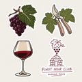 Les 4 Stickers Pinot Noir Club 🍇